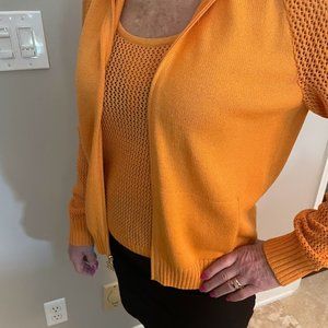St John sweater jacket with Hoodie and a separate matching sleeveless top.